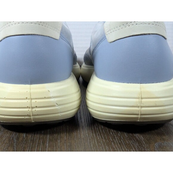 ECCO Casual Soft Leather Sneakers Womens 10 Dusty Blue Walking Athleisure - Picture 13 of 16